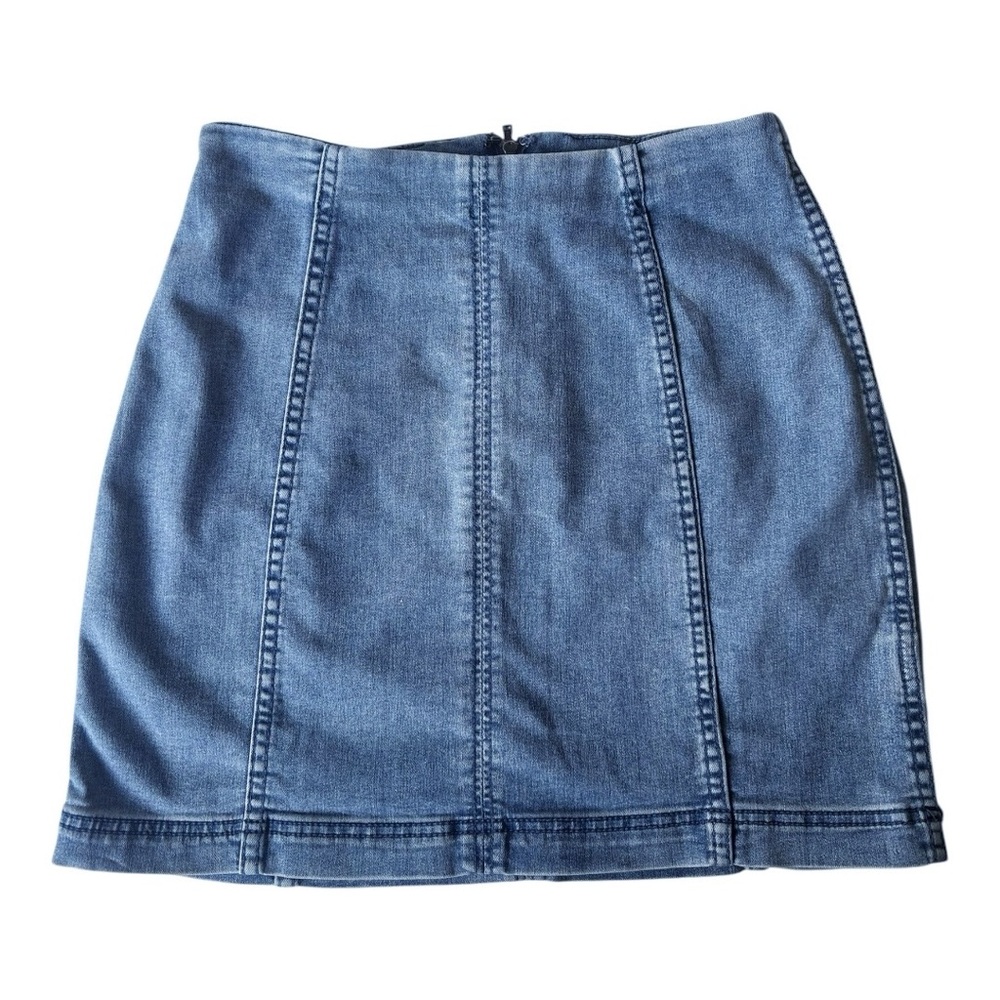 Free People Denim Mini Skirt Size 8